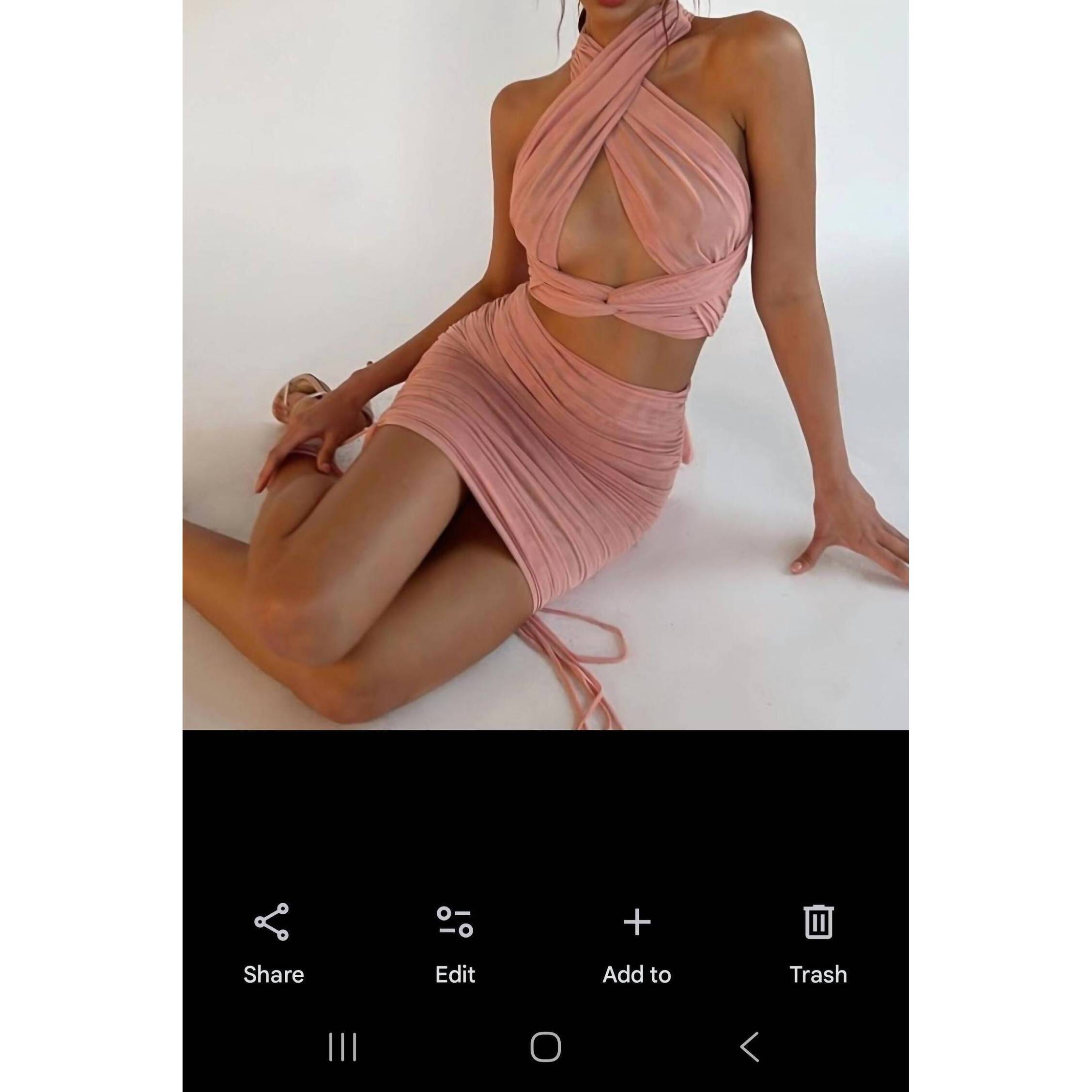 New Miss Circle 2-Piece Skirt Set In Pink